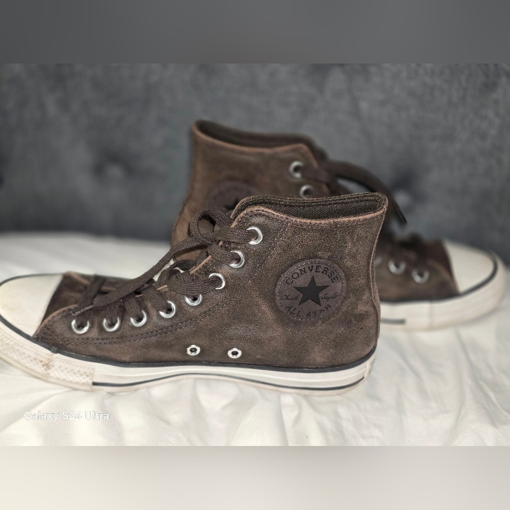 Converse Chuck Taylor All Star High Top Women's Sneakers Brown Leather Size 8.5